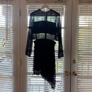 Black asymmetrical dress